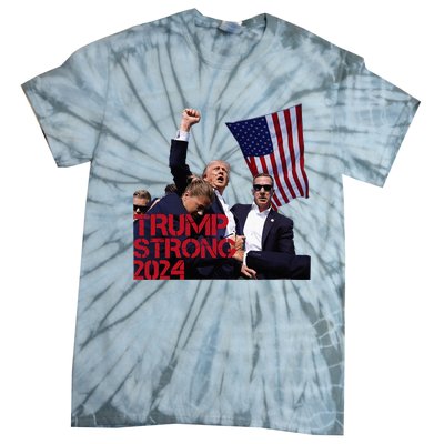 Trump 2024 Strong Fist Hand Us Vote Tie-Dye T-Shirt