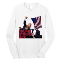 Trump 2024 Strong Fist Hand Us Vote Long Sleeve Shirt