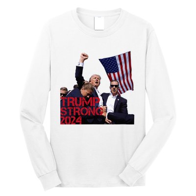 Trump 2024 Strong Fist Hand Us Vote Long Sleeve Shirt