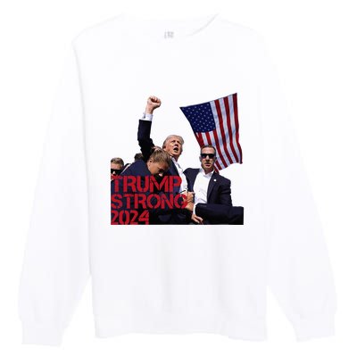 Trump 2024 Strong Fist Hand Us Vote Premium Crewneck Sweatshirt