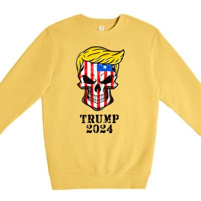 Trump 2024 Skull Premium Crewneck Sweatshirt