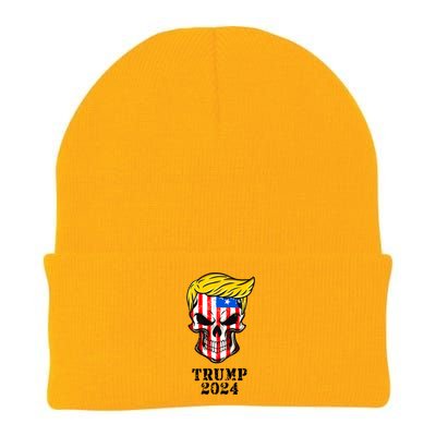 Trump 2024 Skull Knit Cap Winter Beanie