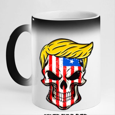 Trump 2024 Skull 11oz Black Color Changing Mug