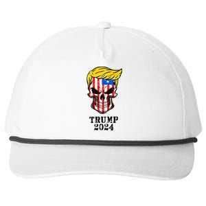 Trump 2024 Skull Snapback Five-Panel Rope Hat