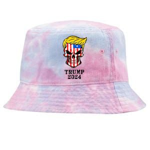 Trump 2024 Skull Tie-Dyed Bucket Hat