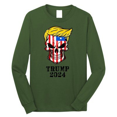 Trump 2024 Skull Long Sleeve Shirt