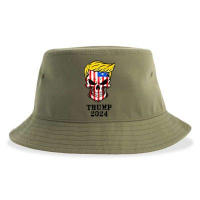 Trump 2024 Skull Sustainable Bucket Hat