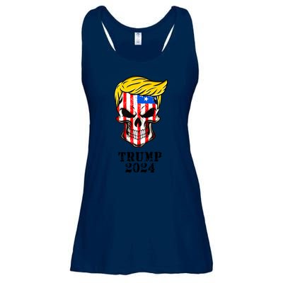 Trump 2024 Skull Ladies Essential Flowy Tank