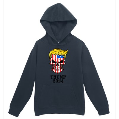 Trump 2024 Skull Urban Pullover Hoodie