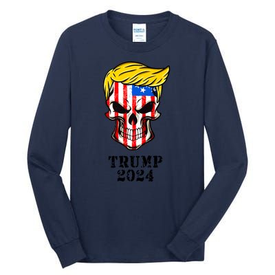 Trump 2024 Skull Tall Long Sleeve T-Shirt