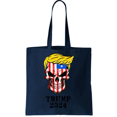 Trump 2024 Skull Tote Bag