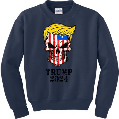 Trump 2024 Skull Kids Sweatshirt