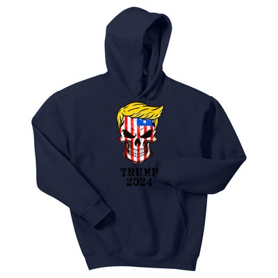 Trump 2024 Skull Kids Hoodie