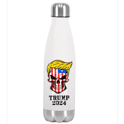 Trump 2024 Skull Stainless Steel Insulated Water Bottle