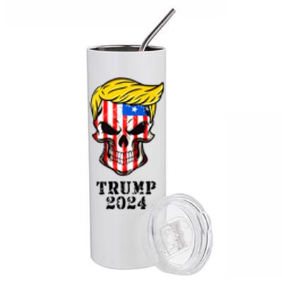 Trump 2024 Skull Stainless Steel Tumbler