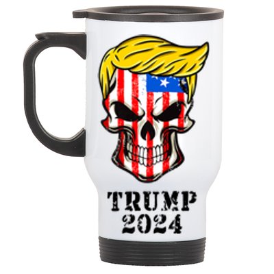 Trump 2024 Skull Stainless Steel Travel Mug