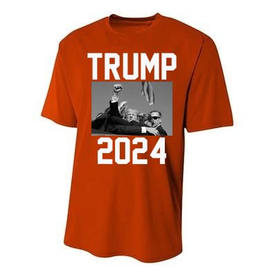 Trump 2024 Strong Fist Hand Us Vote Performance Sprint T-Shirt