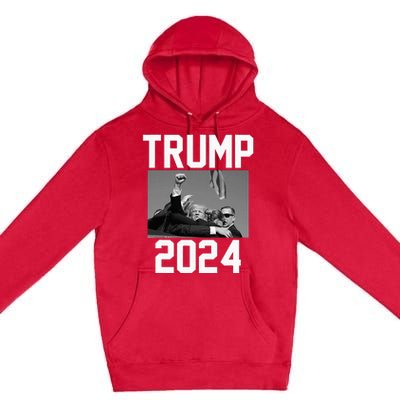 Trump 2024 Strong Fist Hand Us Vote Premium Pullover Hoodie