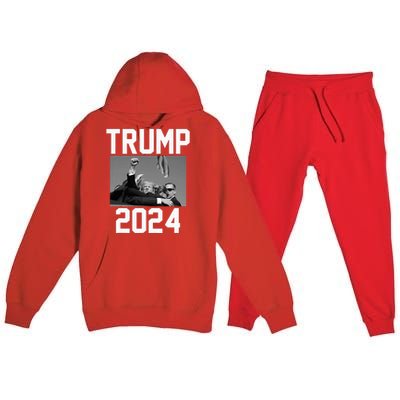 Trump 2024 Strong Fist Hand Us Vote Premium Hooded Sweatsuit Set