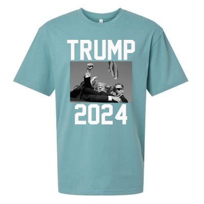 Trump 2024 Strong Fist Hand Us Vote Sueded Cloud Jersey T-Shirt