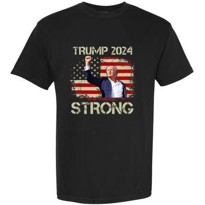 Trump 2024 Strong Fist Hand Us Vote Tank Top Garment-Dyed Heavyweight T-Shirt