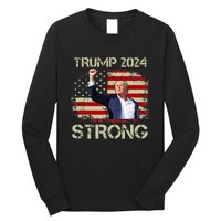 Trump 2024 Strong Fist Hand Us Vote Tank Top Long Sleeve Shirt