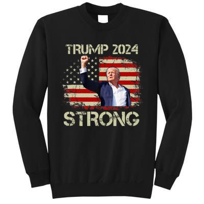 Trump 2024 Strong Fist Hand Us Vote Tank Top Sweatshirt