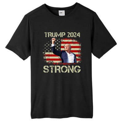 Trump 2024 Strong Fist Hand Us Vote Tank Top Tall Fusion ChromaSoft Performance T-Shirt