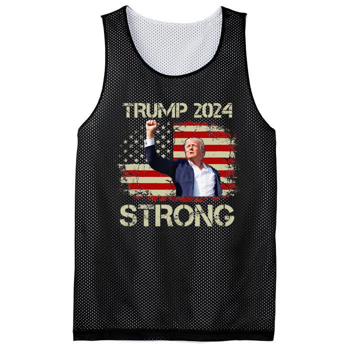 Trump 2024 Strong Fist Hand Us Vote Tank Top Mesh Reversible Basketball Jersey Tank