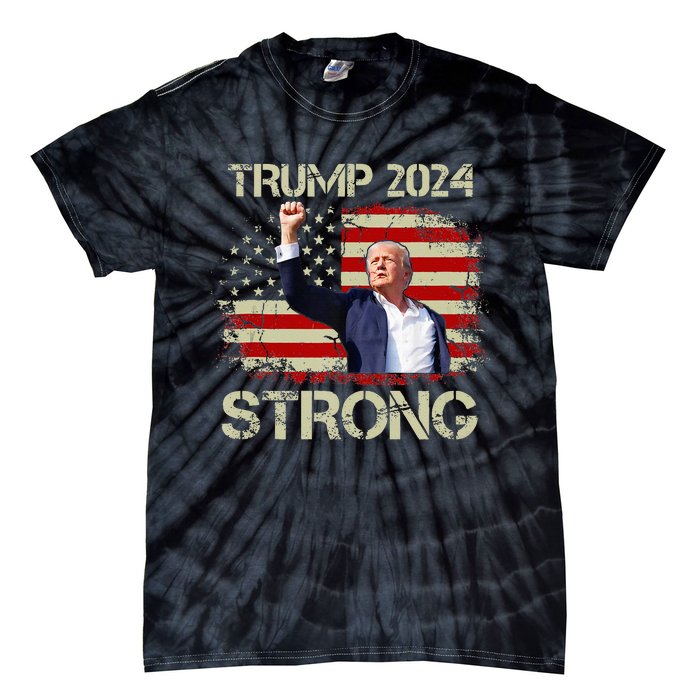 Trump 2024 Strong Fist Hand Us Vote Tank Top Tie-Dye T-Shirt