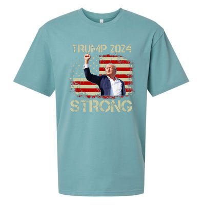 Trump 2024 Strong Fist Hand Us Vote Tank Top Sueded Cloud Jersey T-Shirt