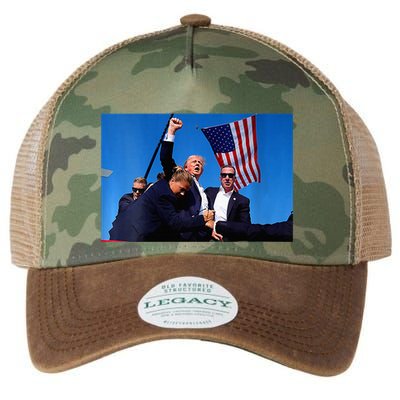 Trump 2024 Strong Rally Fist Hand Us Vote Premium Legacy Tie Dye Trucker Hat