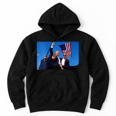 Trump 2024 Strong Rally Fist Hand Us Vote Premium Hoodie