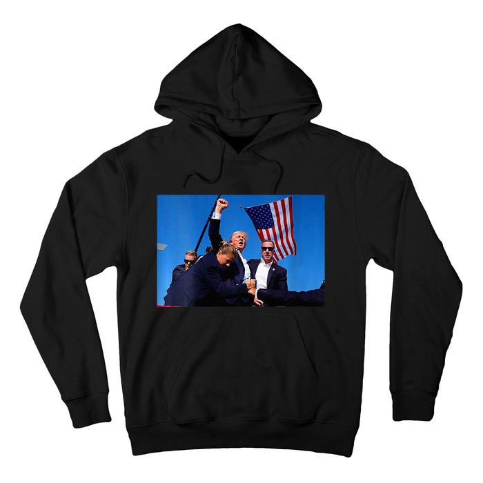 Trump 2024 Strong Rally Fist Hand Us Vote Premium Hoodie