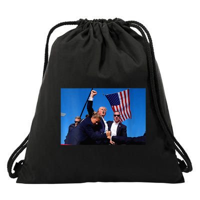 Trump 2024 Strong Rally Fist Hand Us Vote Premium Drawstring Bag