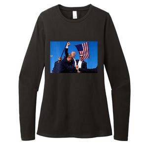 Trump 2024 Strong Rally Fist Hand Us Vote Premium Womens CVC Long Sleeve Shirt