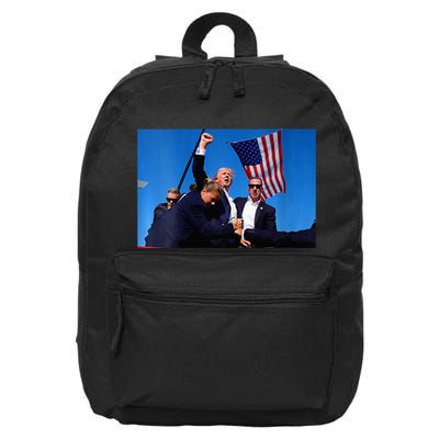 Trump 2024 Strong Rally Fist Hand Us Vote Premium 16 in Basic Backpack