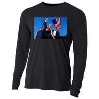 Trump 2024 Strong Rally Fist Hand Us Vote Premium Cooling Performance Long Sleeve Crew