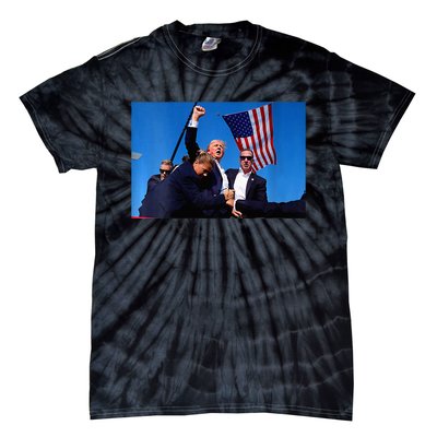 Trump 2024 Strong Rally Fist Hand Us Vote Premium Tie-Dye T-Shirt