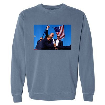 Trump 2024 Strong Rally Fist Hand Us Vote Premium Garment-Dyed Sweatshirt