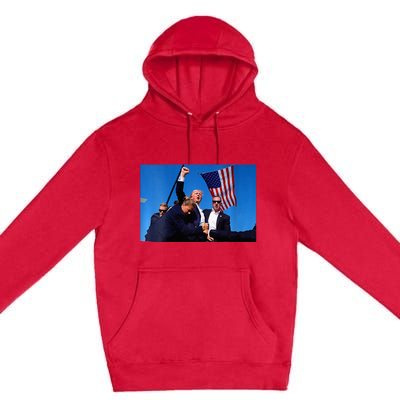 Trump 2024 Strong Rally Fist Hand Us Vote Premium Premium Pullover Hoodie