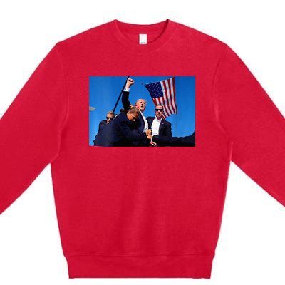 Trump 2024 Strong Rally Fist Hand Us Vote Premium Premium Crewneck Sweatshirt