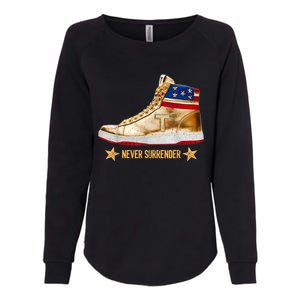 Trump 2024 Sneakers Never Surrender Pro Trump Gift Womens California Wash Sweatshirt