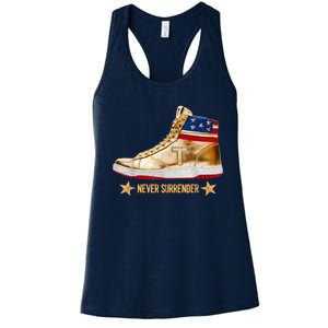 Trump 2024 Sneakers Never Surrender Pro Trump Gift Women's Racerback Tank