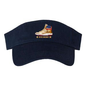 Trump 2024 Sneakers Never Surrender Pro Trump Gift Valucap Bio-Washed Visor