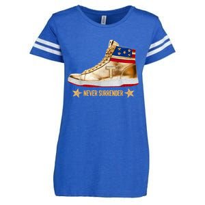 Trump 2024 Sneakers Never Surrender Pro Trump Gift Enza Ladies Jersey Football T-Shirt