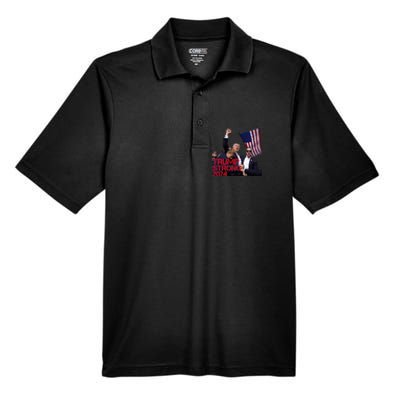 Trump 2024 Strong Fist Hand Us Vote Men's Origin Performance Pique Polo