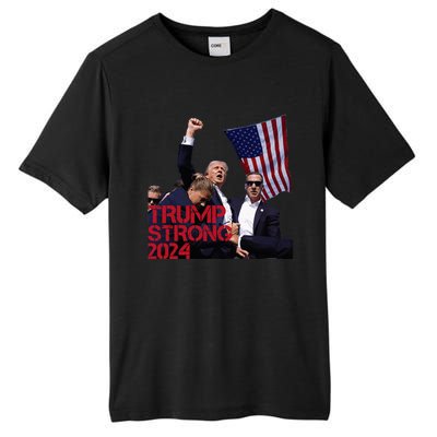 Trump 2024 Strong Fist Hand Us Vote Tall Fusion ChromaSoft Performance T-Shirt