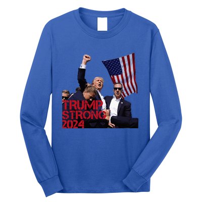 Trump 2024 Strong Fist Hand Us Vote Long Sleeve Shirt