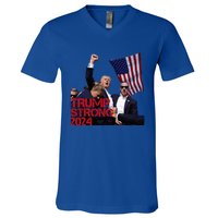 Trump 2024 Strong Fist Hand Us Vote V-Neck T-Shirt